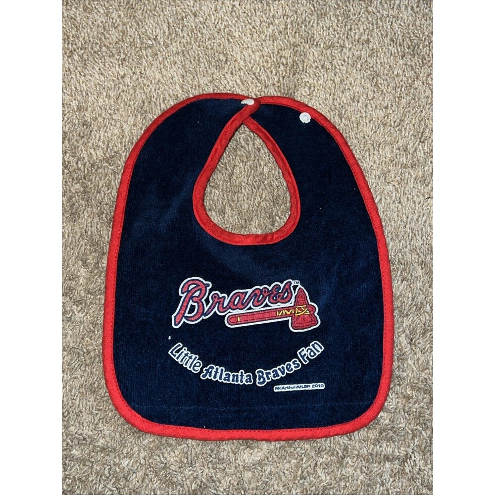 MLB Little Atlanta Braves Fan Baby Bib